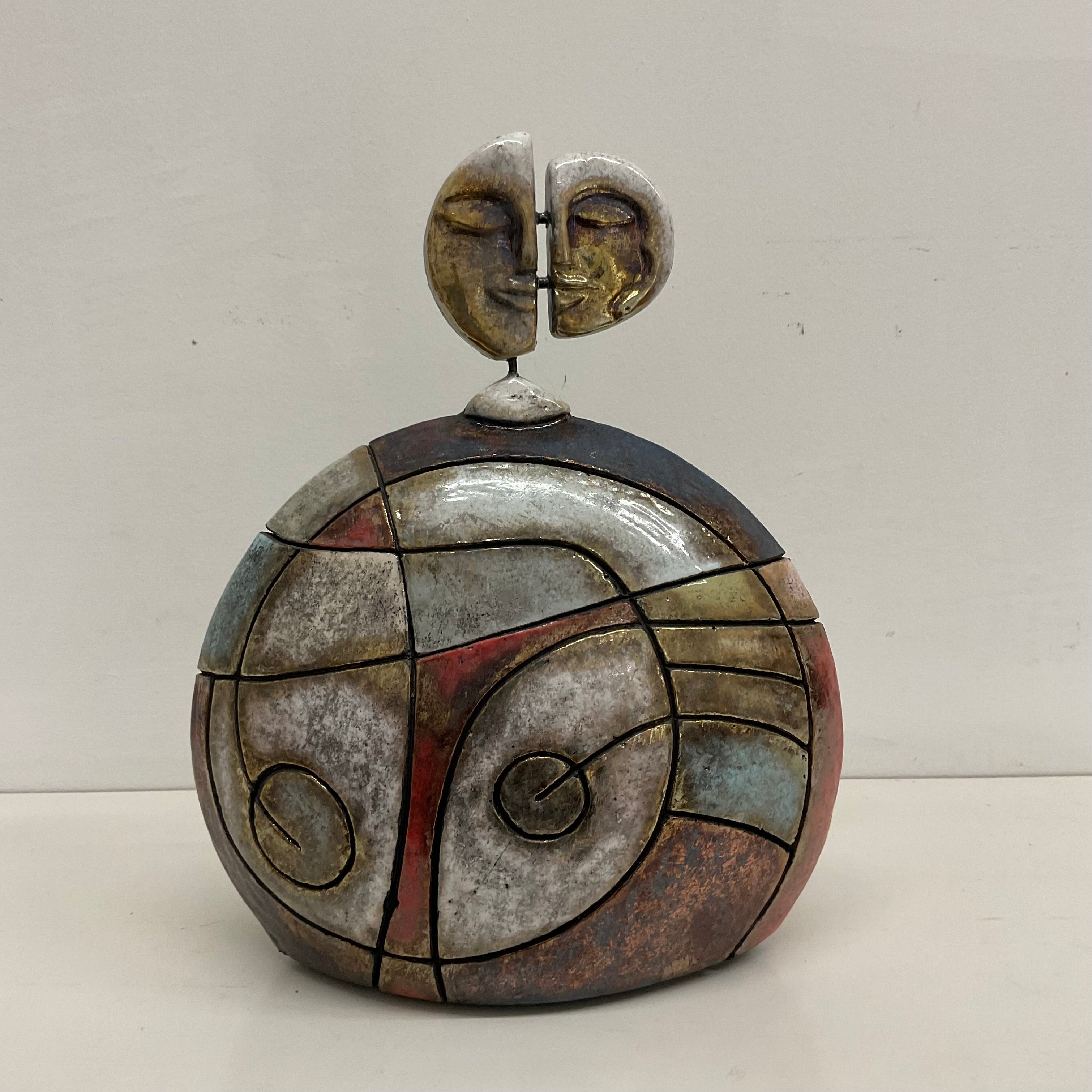 Scatola Scultura in Raku – 28 × 22 cm