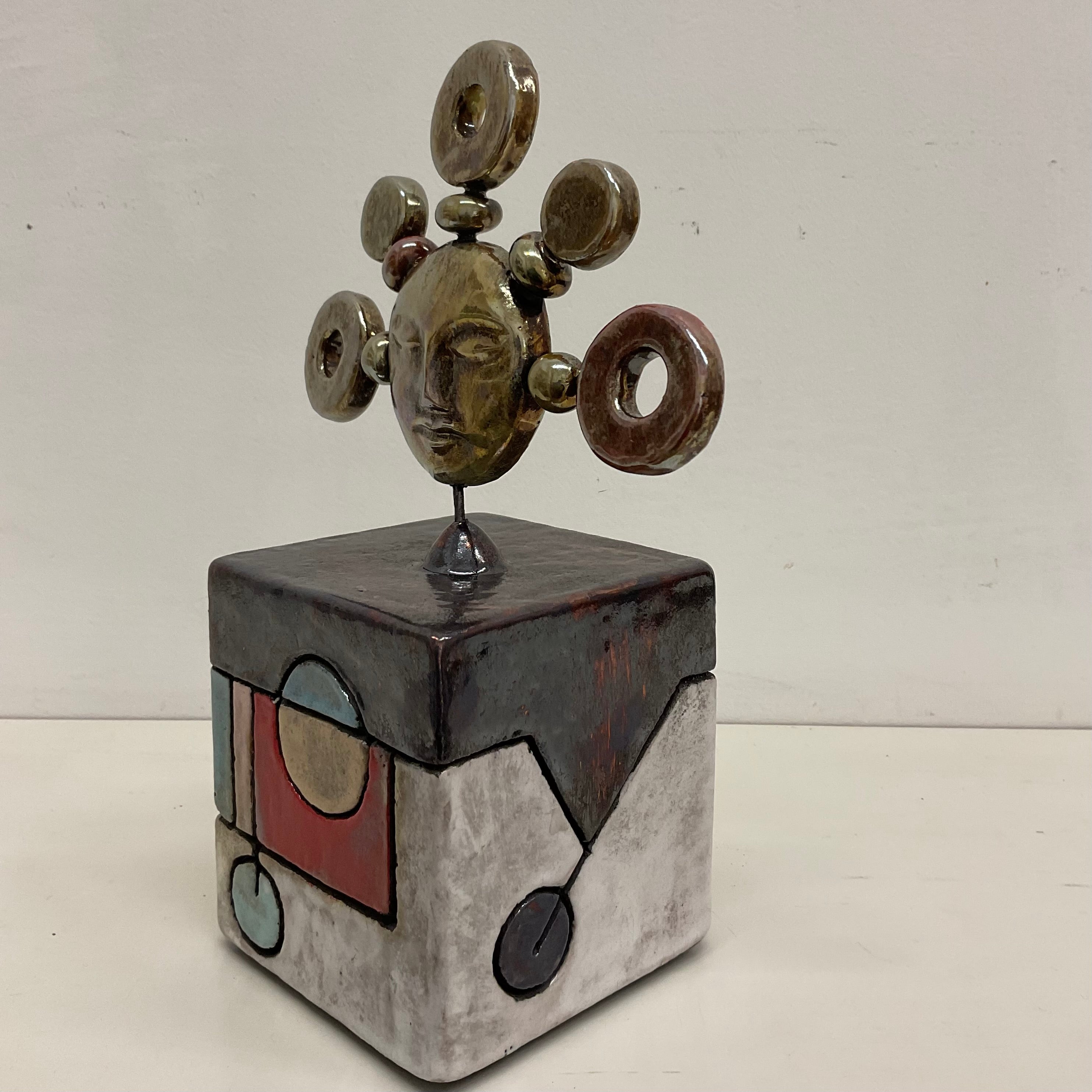 Scatola Scultura in Raku – 25 × 16 cm
