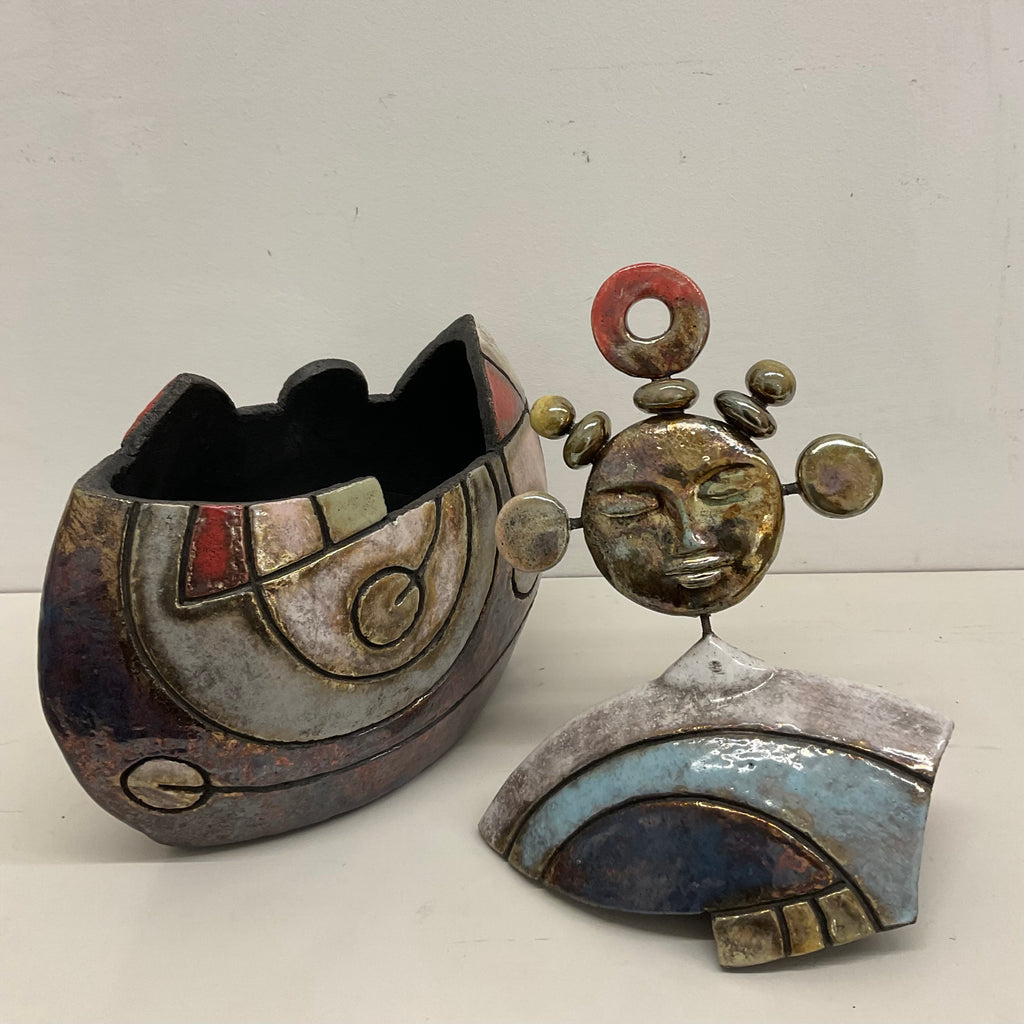 Scatola Scultura in Raku – 31 × 22 cm