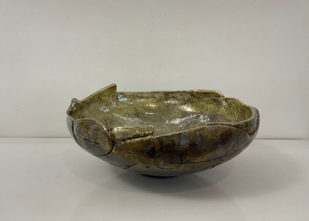 Centrotavola in ceramica raku