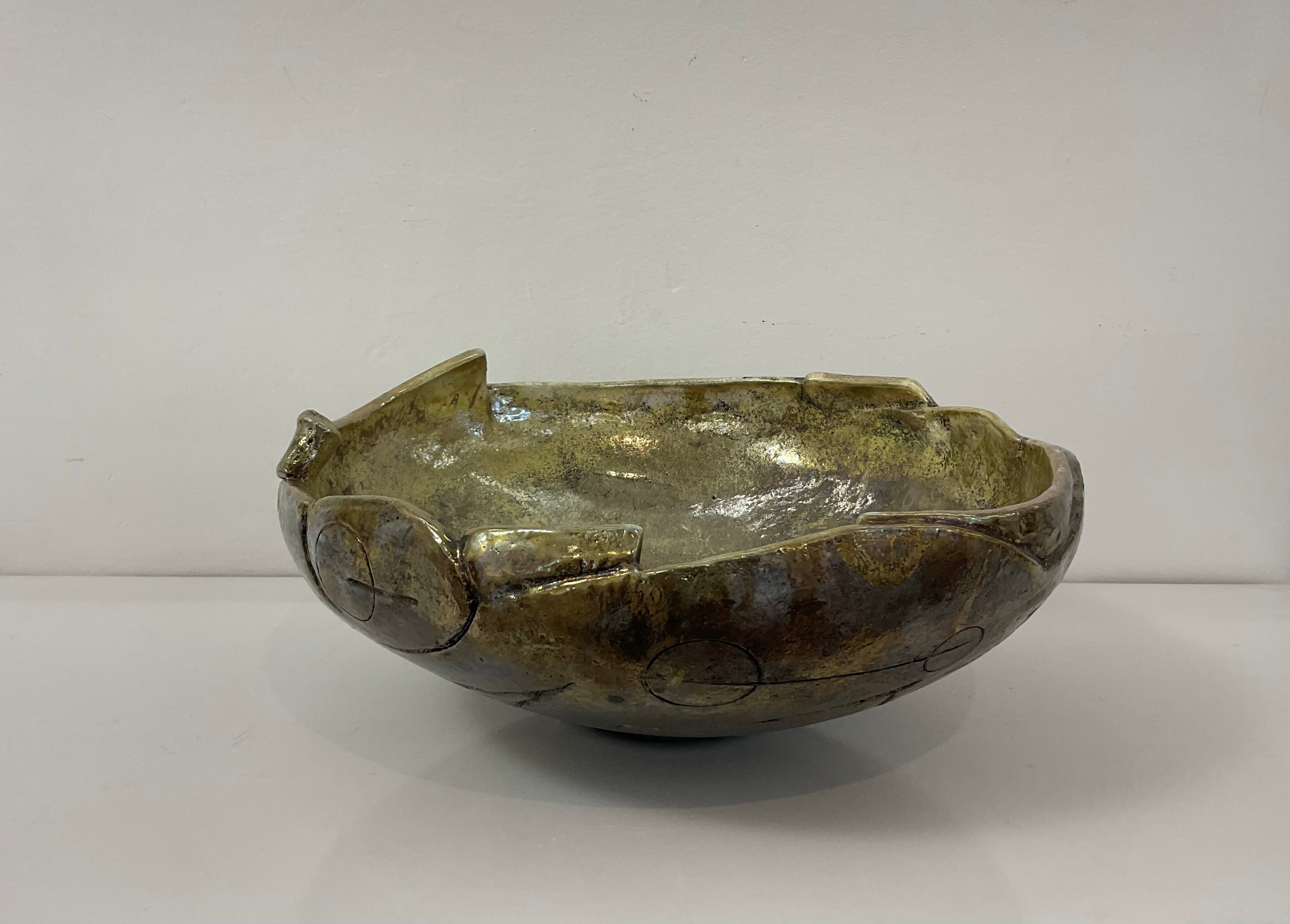 Centrotavola in ceramica raku