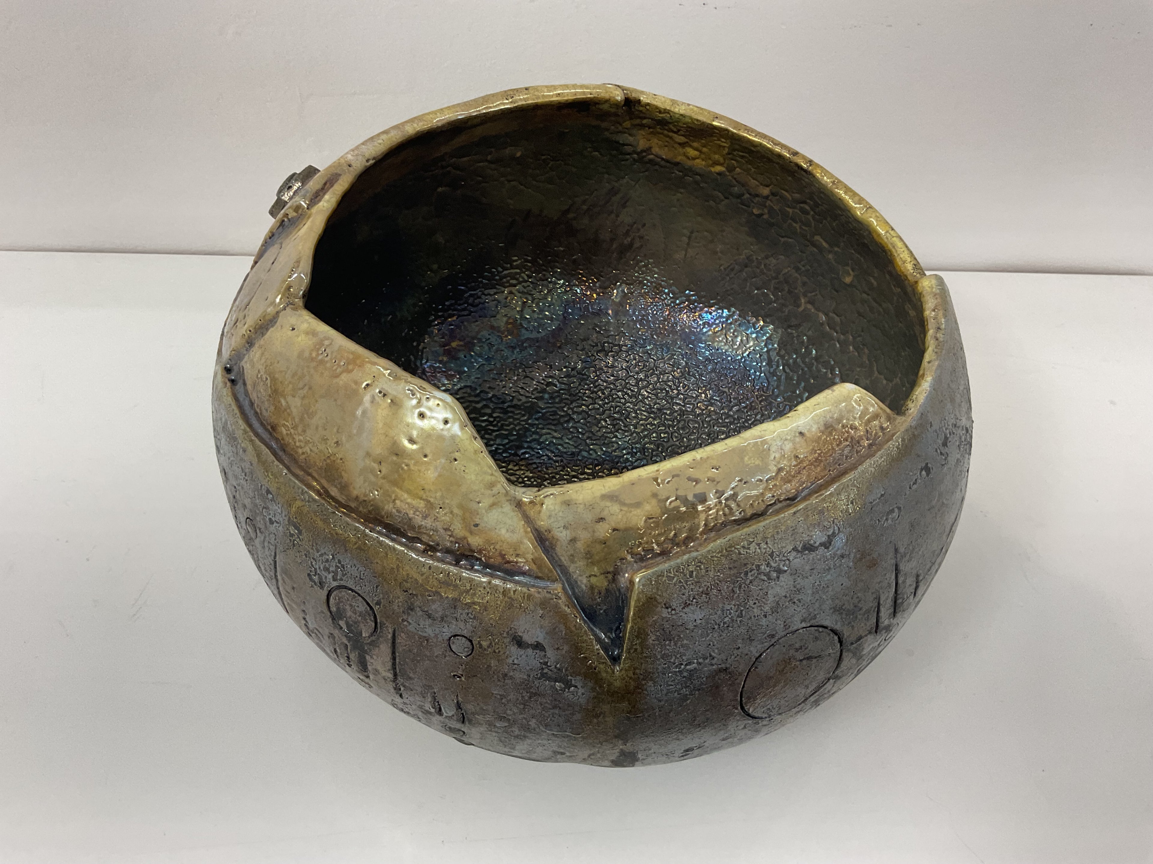 Centrotavola in ceramica raku